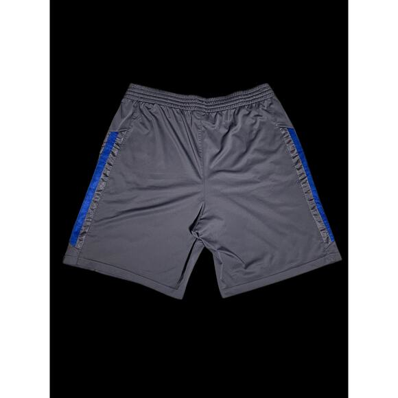 Adidas Climalite Athletic Gray & Blue Elastic Waist Shorts Men's Size Large - Picture 2 of 4